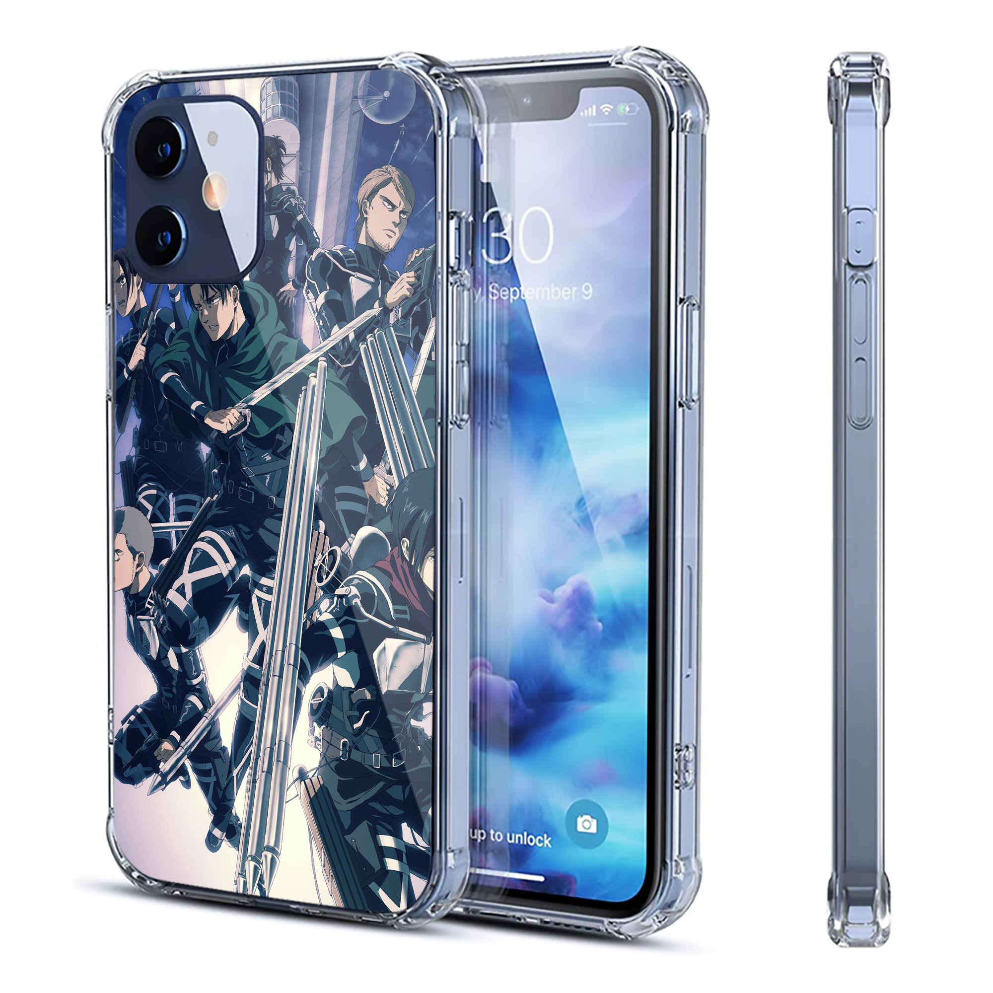 （画像用） 進撃の巨人 Attack on Titan 【iPhone 12シリーズ対応】透明スマホケース（クリアソフトケース）